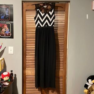 charlotte russe black and white dress, size M